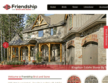 Tablet Screenshot of friendshipbrickandstone.com